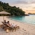 Koh Samui beach at sunset