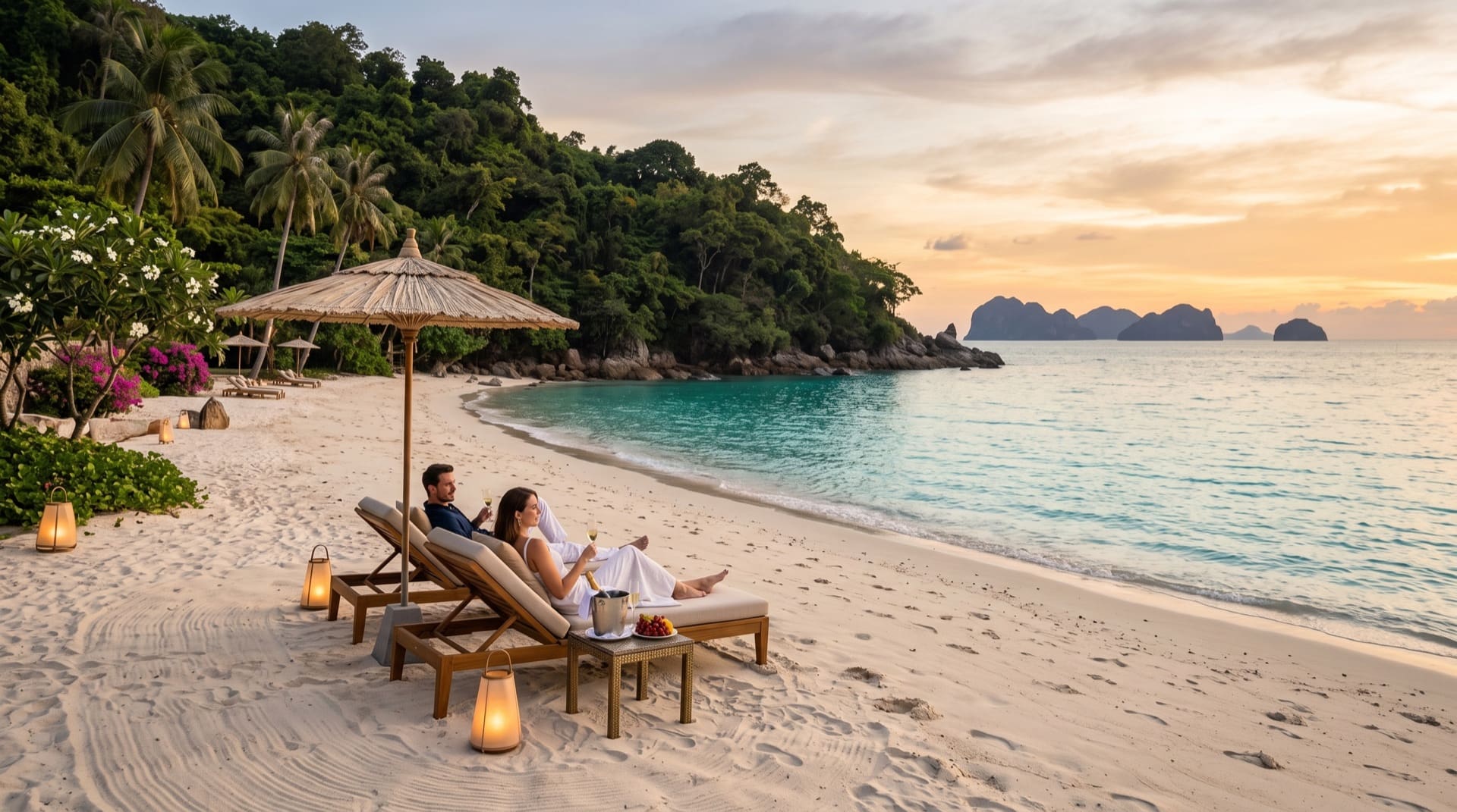 Koh Samui beach at sunset