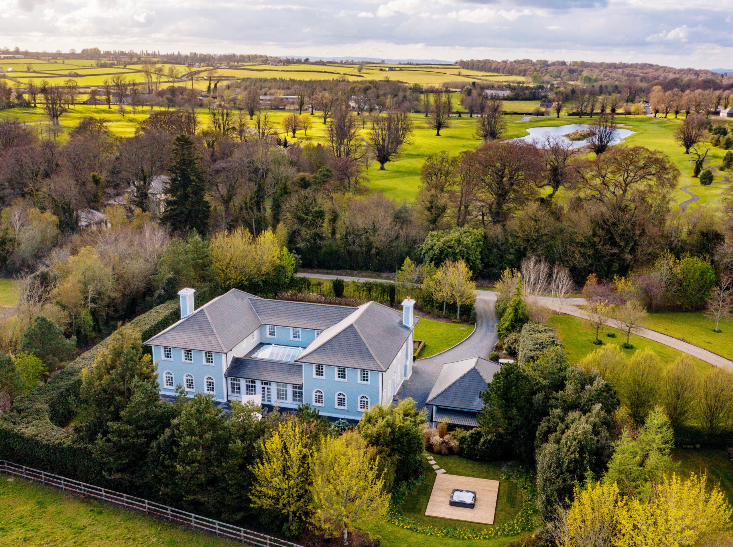 Aerial view of Rochtaine Kilkenny for intergenerational family gatherings in Ireland